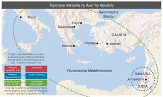 sarintany, Topimaso mikasika ny Asan’ny Apostoly