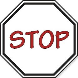 Stop sign template