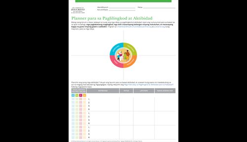 planner para sa paglilingkod at aktibidad