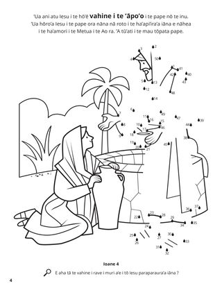 The Woman at the Well coloring page