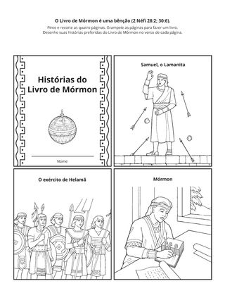 página de atividades: as histórias do Livro de Mórmon ensinam sobre Cristo