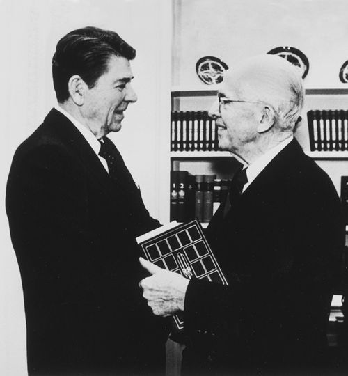 Benson with Ronald Reagan