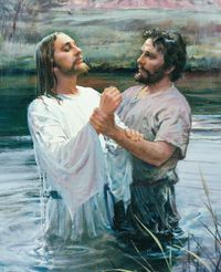 John the Baptist baptising Christ