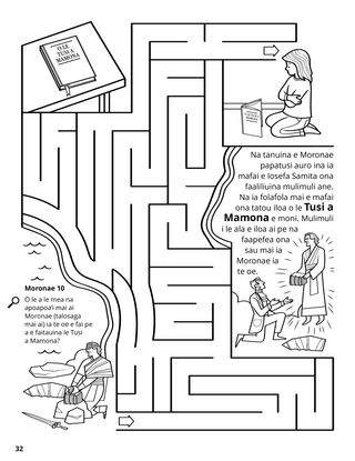 Moroni Buried the Gold Plates coloring page