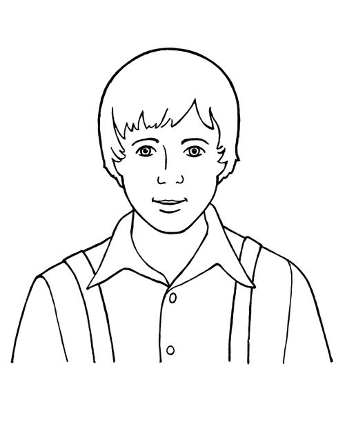 Ilustración de José Smith de jovencito, del Manual de la guardería “Mirad a vuestros pequeñitos”, 2008, página 91.