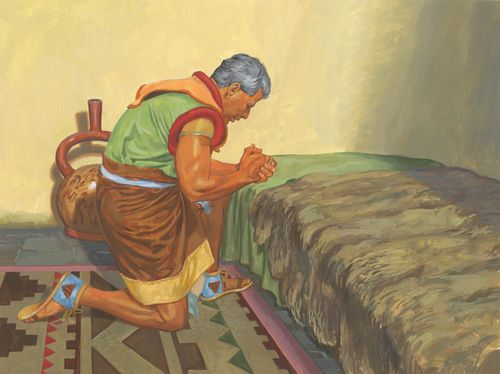 King Mosiah praying