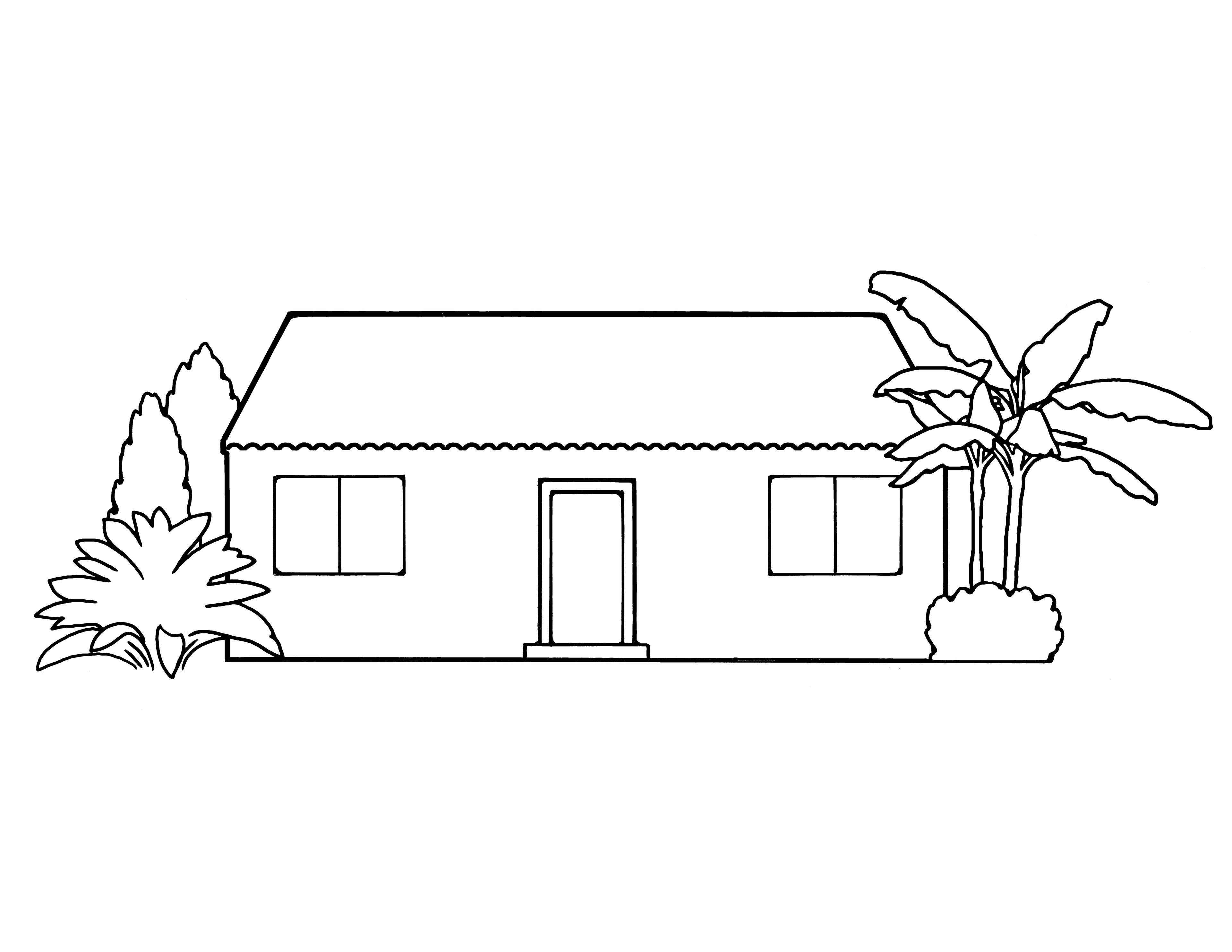 An illustration of a house from the nursery manual Behold Your Little Ones (2008), pages 55 and 67.