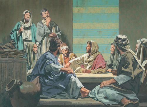 Jesus teaching Apostles