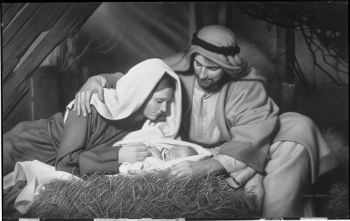 Mary, Joseph and baby Jesus