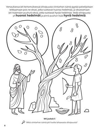 Allegory of the Olive Tree coloring page