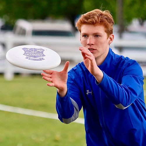 young man with Frisbee