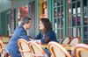 Couple eating a meal