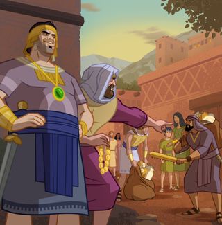 Nephites dressed in fancy clothes steal from and laugh at people