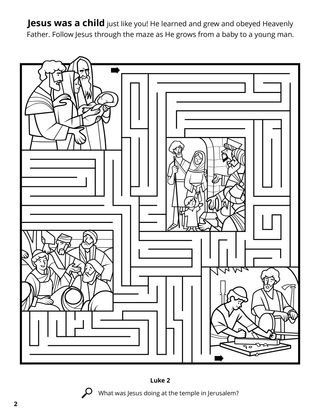 Jesus’s Childhood coloring page