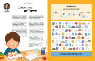 PDF-aktivitet med skoleartikler i tabel