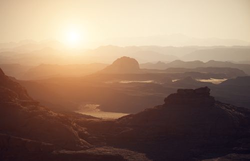 sunset in Sinai desert