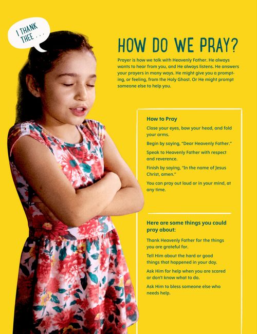 Article PDF with image of a girl praying