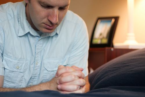 man praying