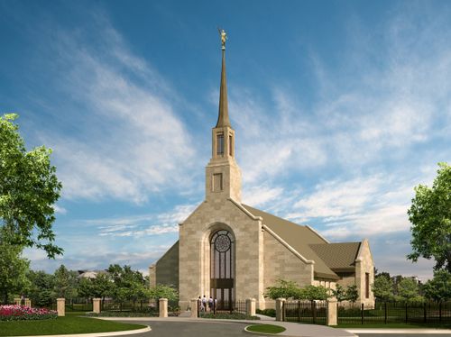 A rendering of the temple in Winnipeg, Manitoba.