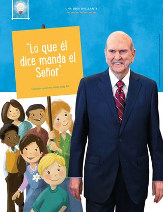 data-poster of children walking behind President Nelson