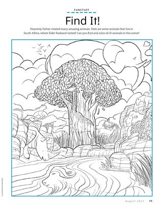 coloring page with hidden animal picture