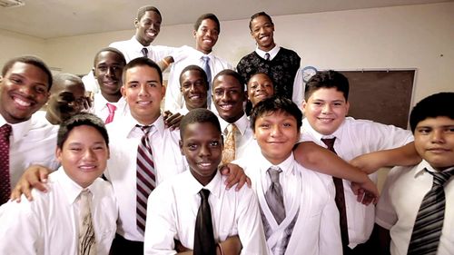 young men at church