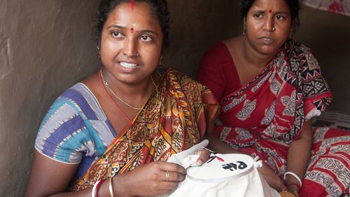 woman sewing