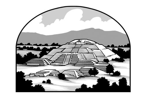 ancient Mesoamerican pyramid