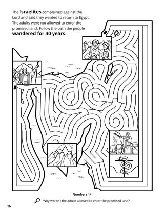 Forty Years in the Wilderness coloring page