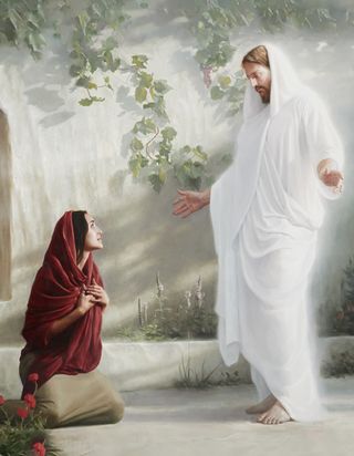 the risen Christ appears to Mary