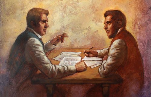 illustration of Joseph Smith and Sidney Ridgon