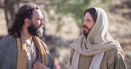 Jesus teaching Peter
