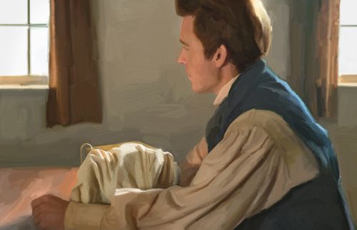 Joseph Smith with golden plates