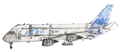 drawing of airplane