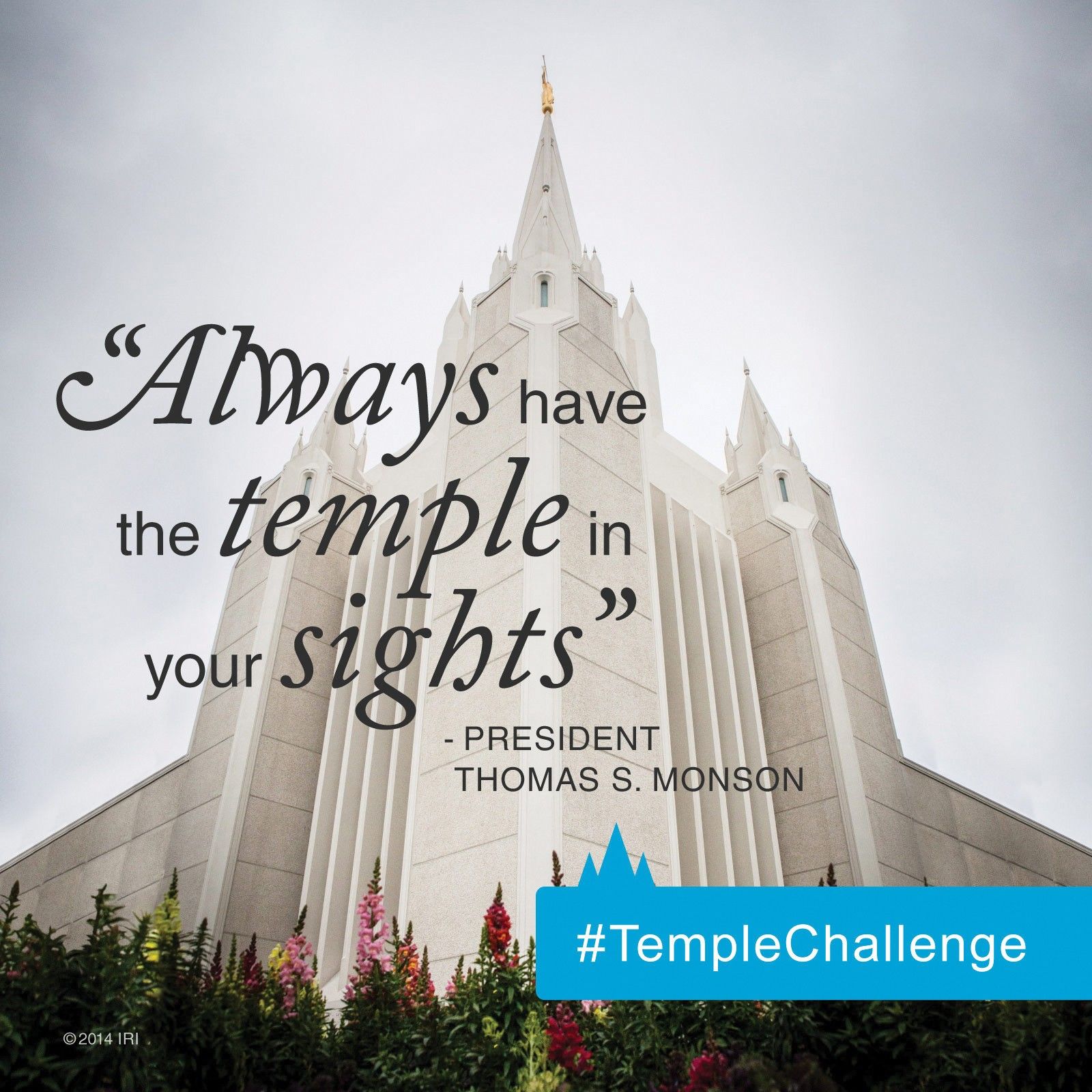 “Now, my young friends who are in your teenage years, always have the temple in your sights. Do nothing which will keep you from entering its doors and partaking of the sacred and eternal blessings there.”—President Thomas S. Monson, “The Holy Temple—a Beacon to the World” Learn more about keeping your sights on the temple by accepting the Youth Temple Challenge.