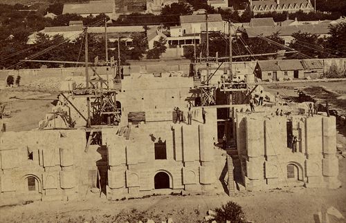 Salt Lake Temple under construction