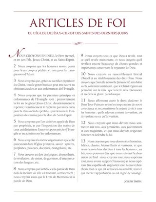 Les Articles de foi