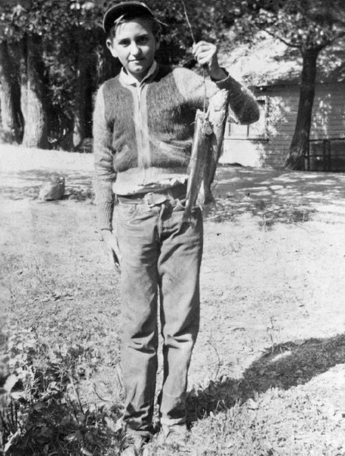 President Monson fishing as a boy