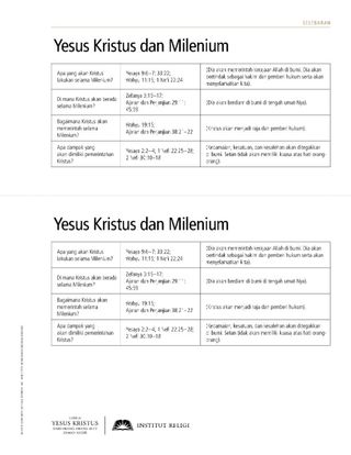 selebaran, Yesus Kristus dan Milenium