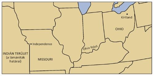 map of Independence to Kirtland