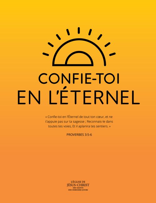 Affiche : Confie-toi en l’Éternel