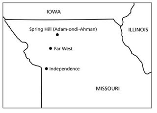 mapa, západní Missouri