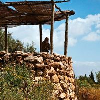 A watch tower in Nazareth village , Israel