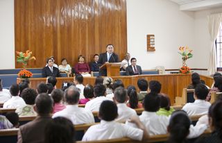 members in a Church meeting