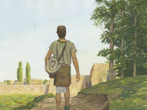 Nephi walking away