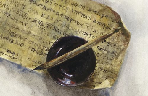 ancient letter and pen