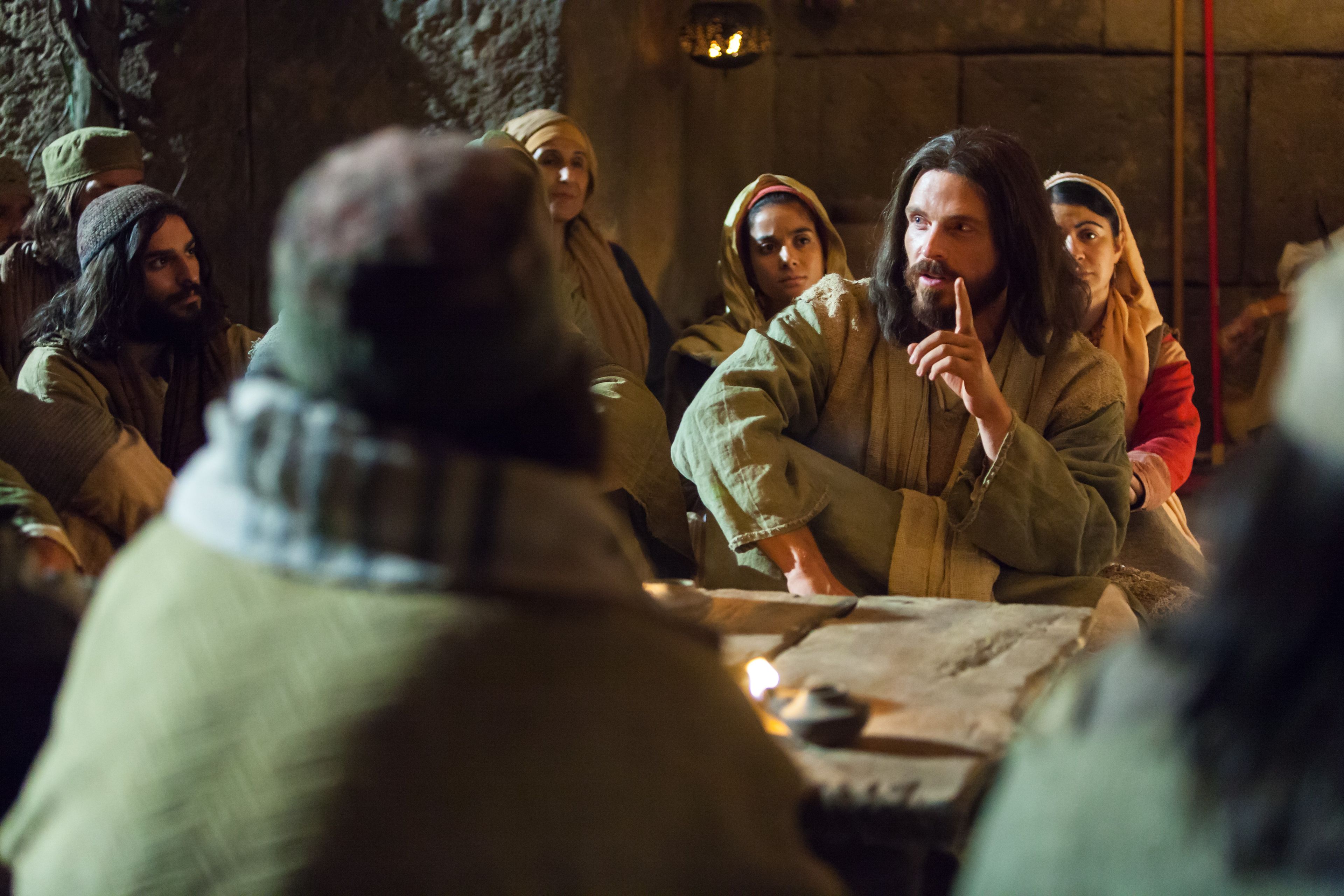 Christ teaching His followers of the kingdom of heaven.
