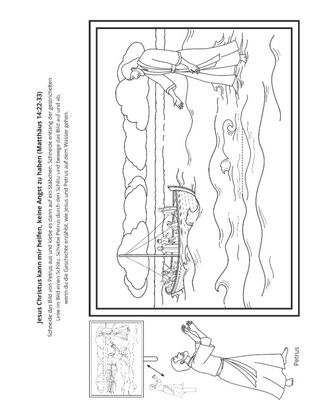 Seite mit der Aktivität: Jesus kann mir helfen, keine Angst zu haben