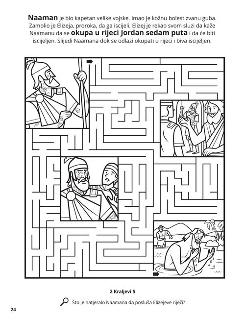 Elisha and Naaman coloring page