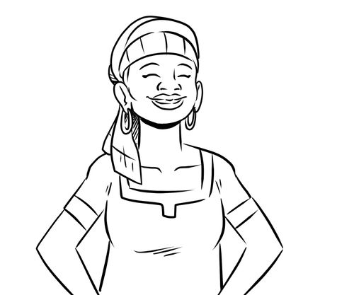 illustration of happy woman